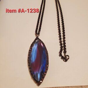 1 Big Ruby Stone Necklace, item # A 1238, wt . 42 grams.